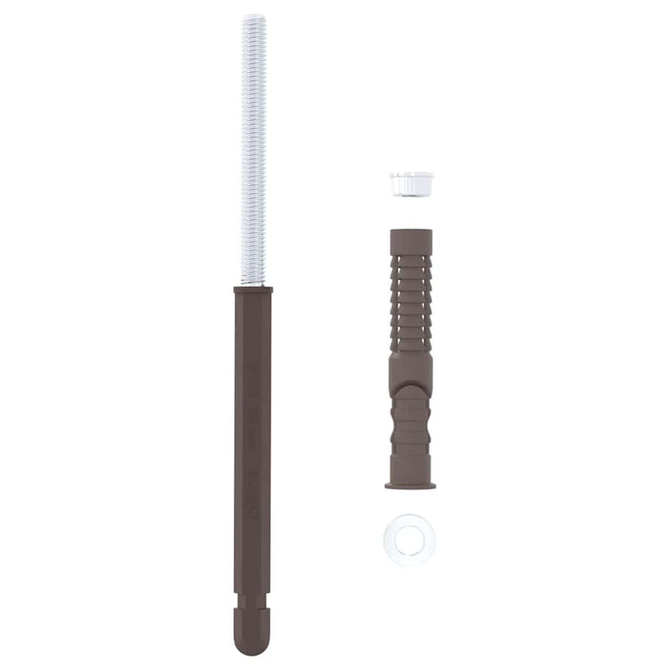 Vidaxx schwebende Regalhalterungen 12 Stück beige ø10 x 170 mm Stahl