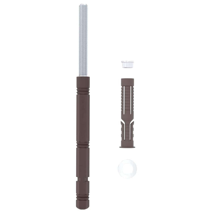 Vidaxx schwebende Regalhalterungen 12 Stück beige ø14 x 210 mm Stahl