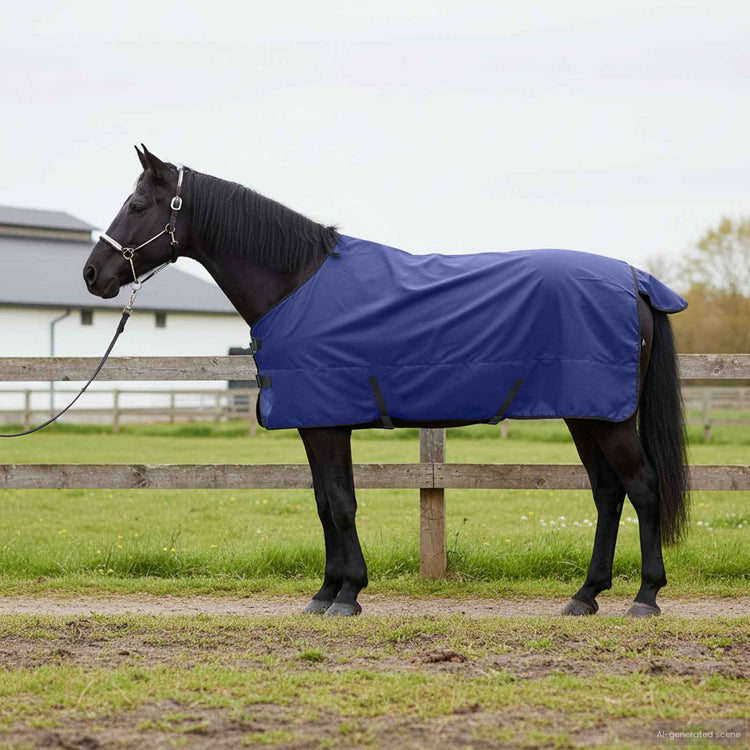 Vidaxx Pferdedecke dunkelgrün und schwarz 125 cm Polyester