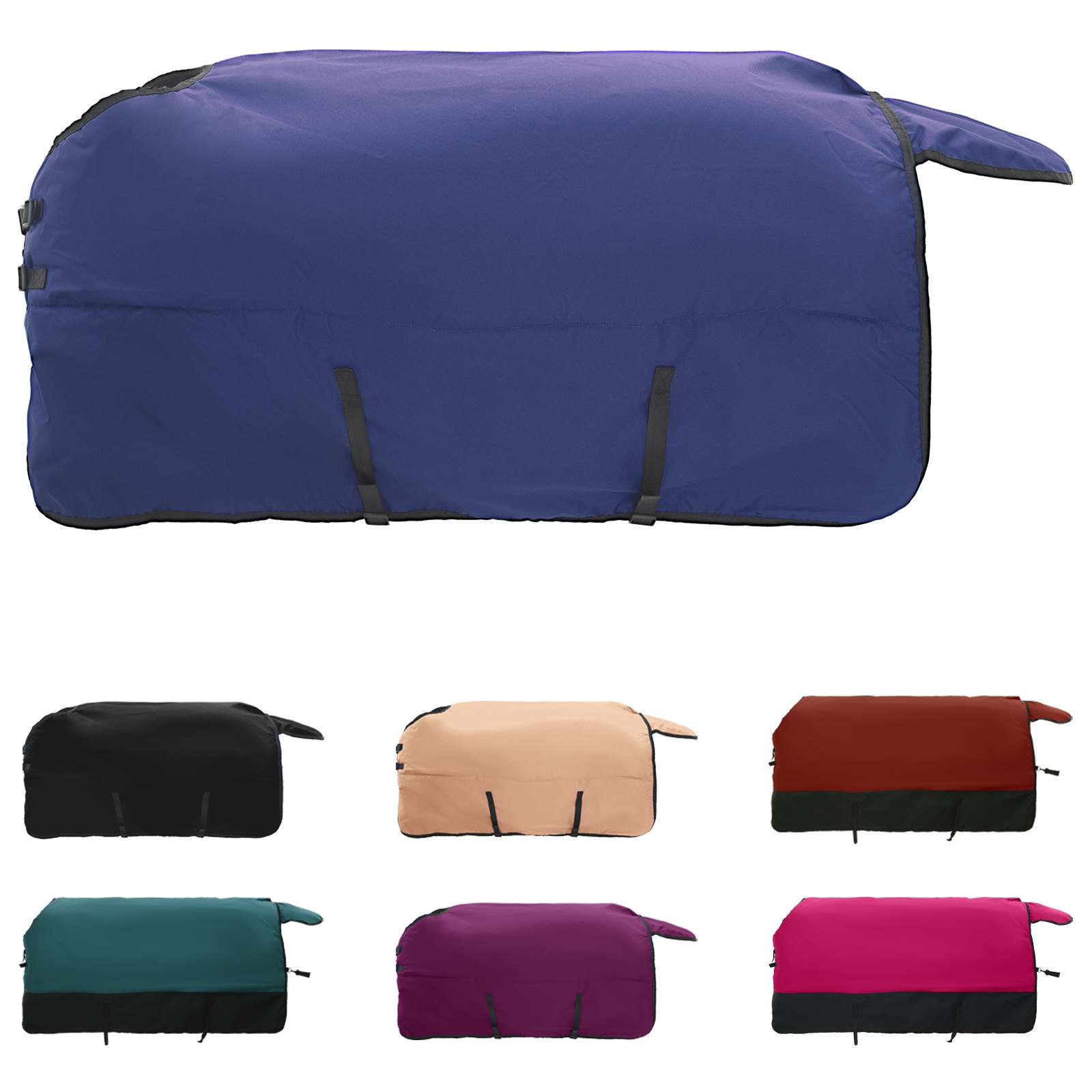 Vidaxx Pferdedecke dunkelgrün und schwarz 145 cm Polyester