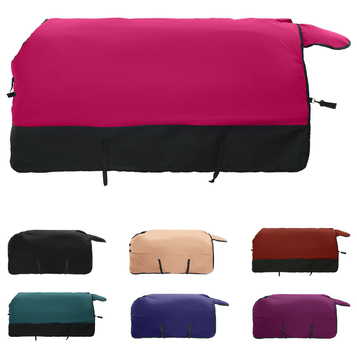 Vidaxx Pferdedecke rosa und schwarz 85 cm Polyester
