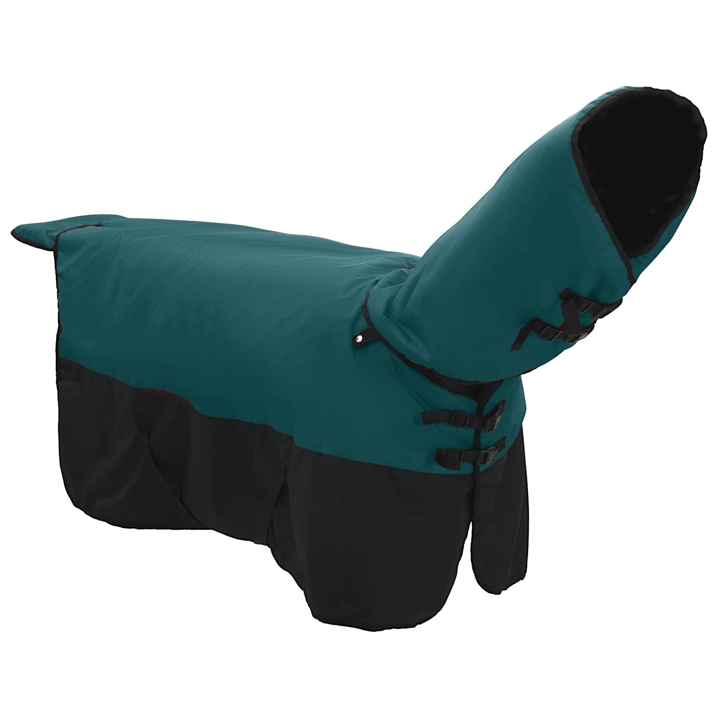 Vidaxx Pferdedecke dunkelgrün und schwarz 155 cm Polyester