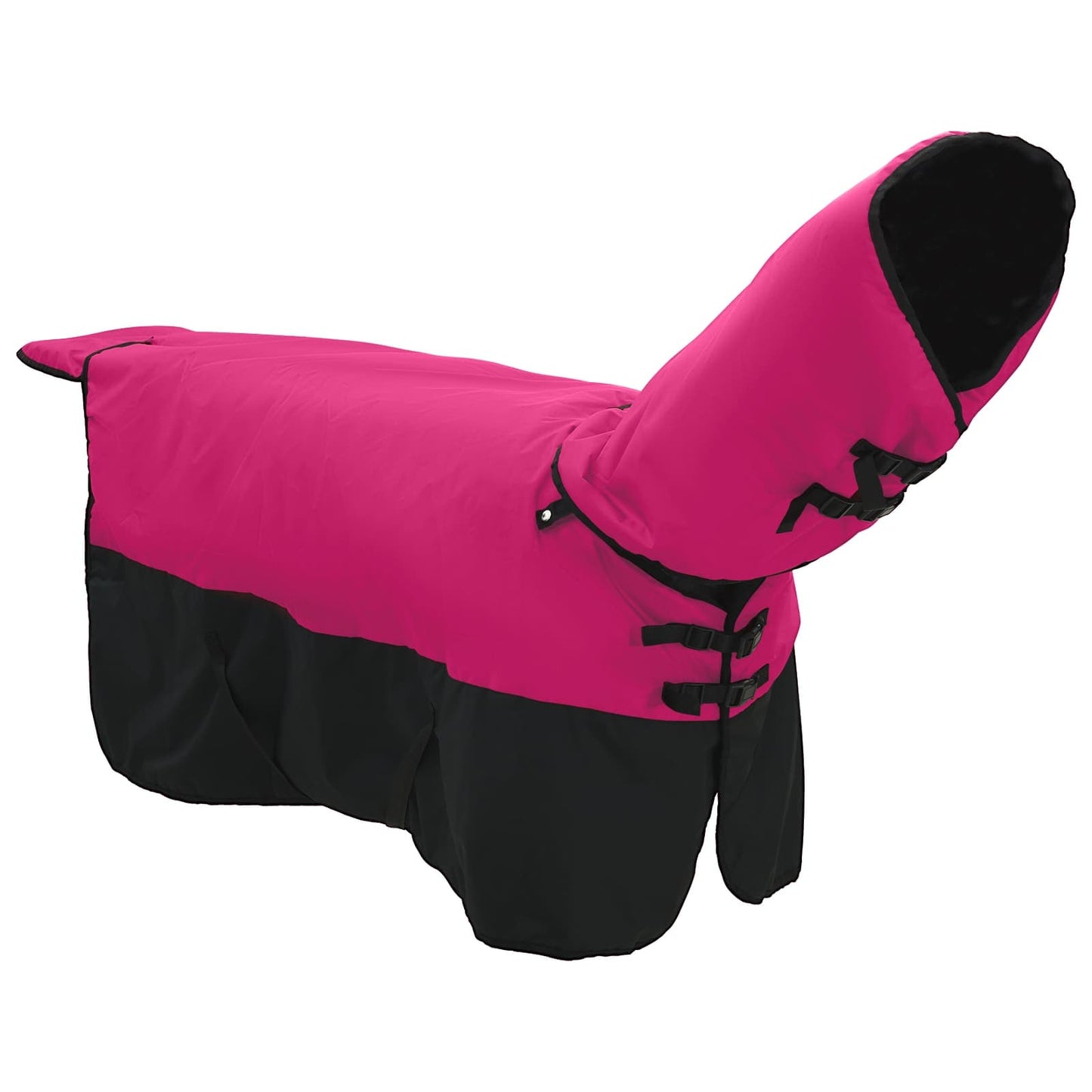VidaXL Pferdedecke rosa und schwarz 115 cm Polyester