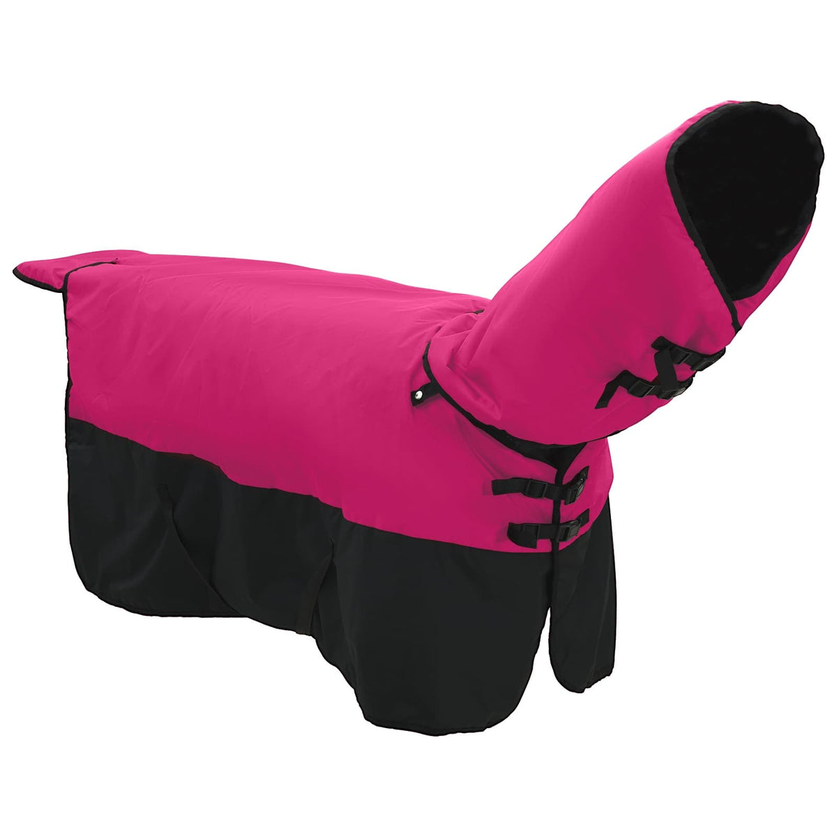 VidaXL Pferdedecke rosa und schwarz 115 cm Polyester