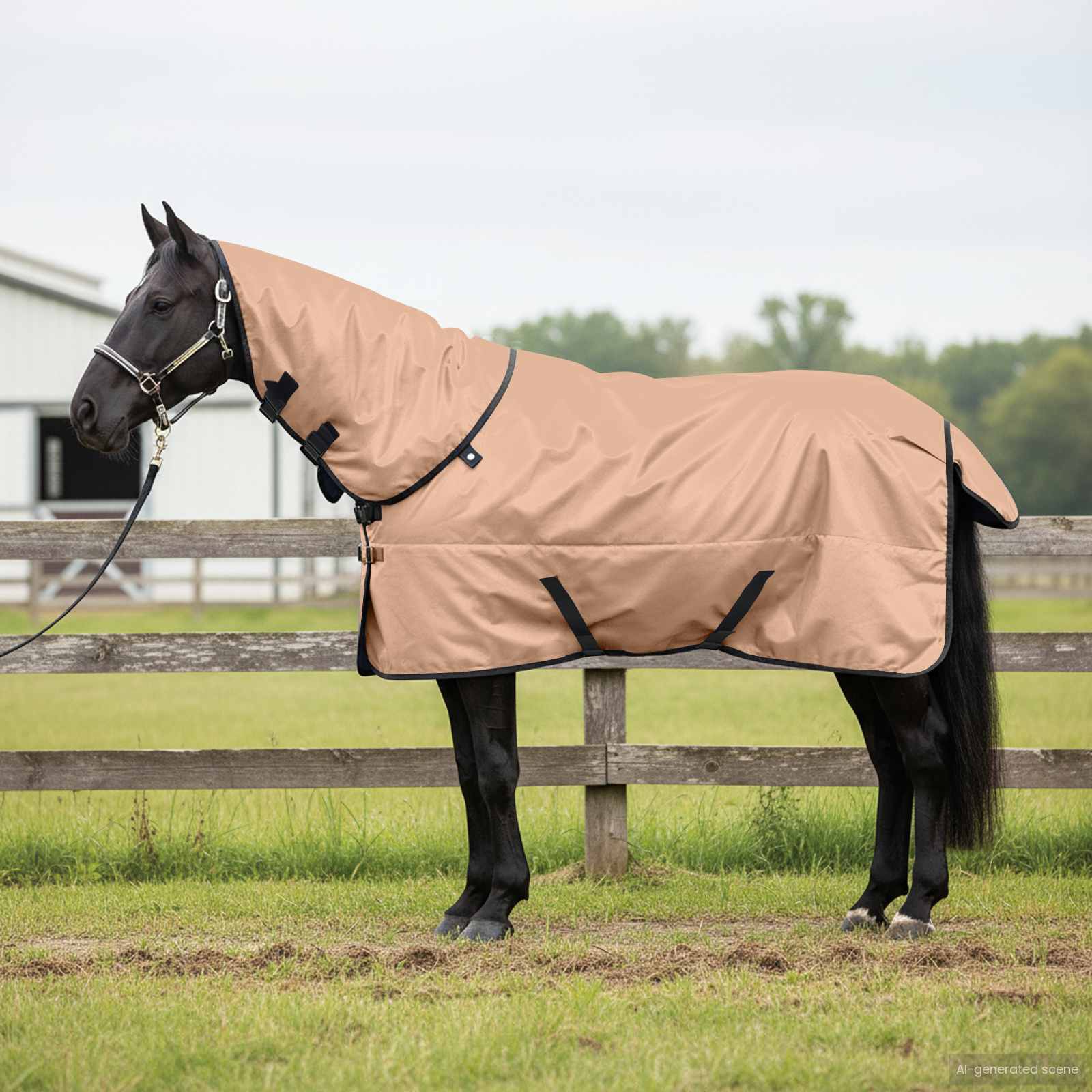 Vidaxx Pferdedecke Cappuccino 125 cm Polyester