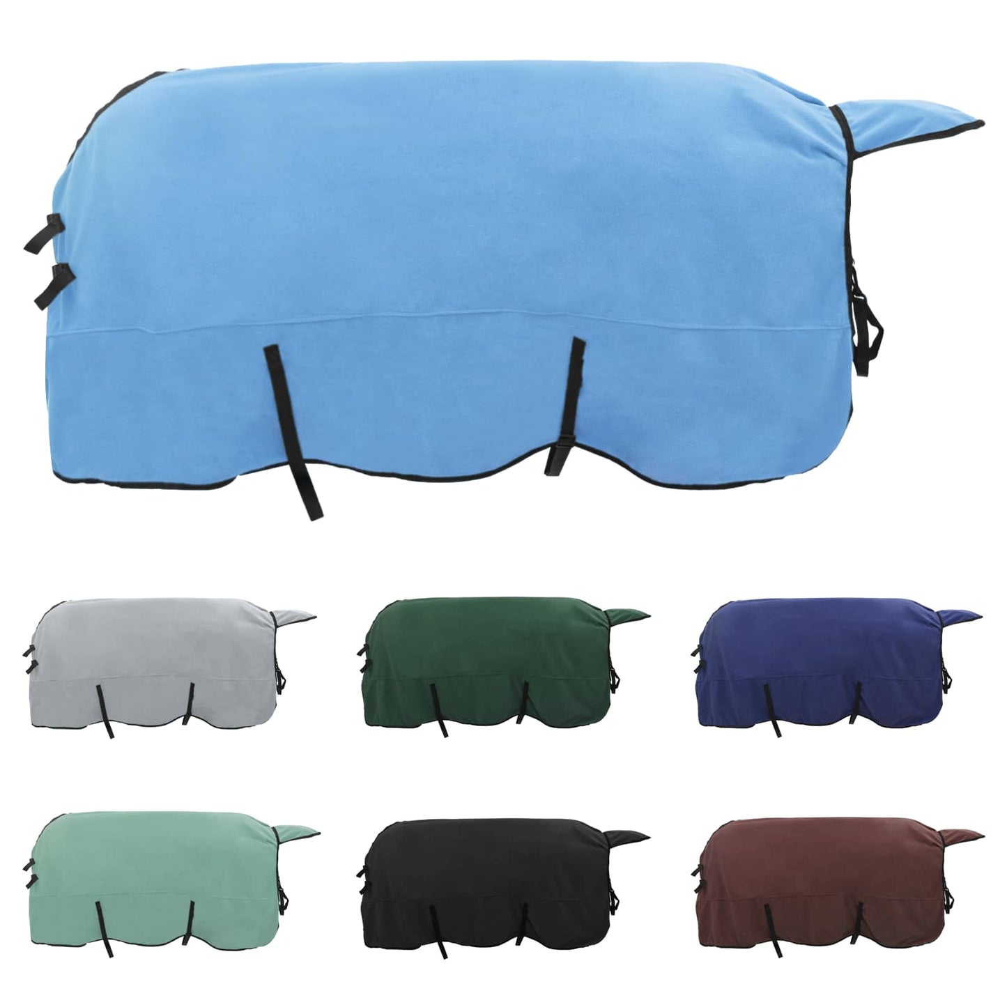 Vidaxxl Pferdedecke, komplett aus Aqua-Polyester