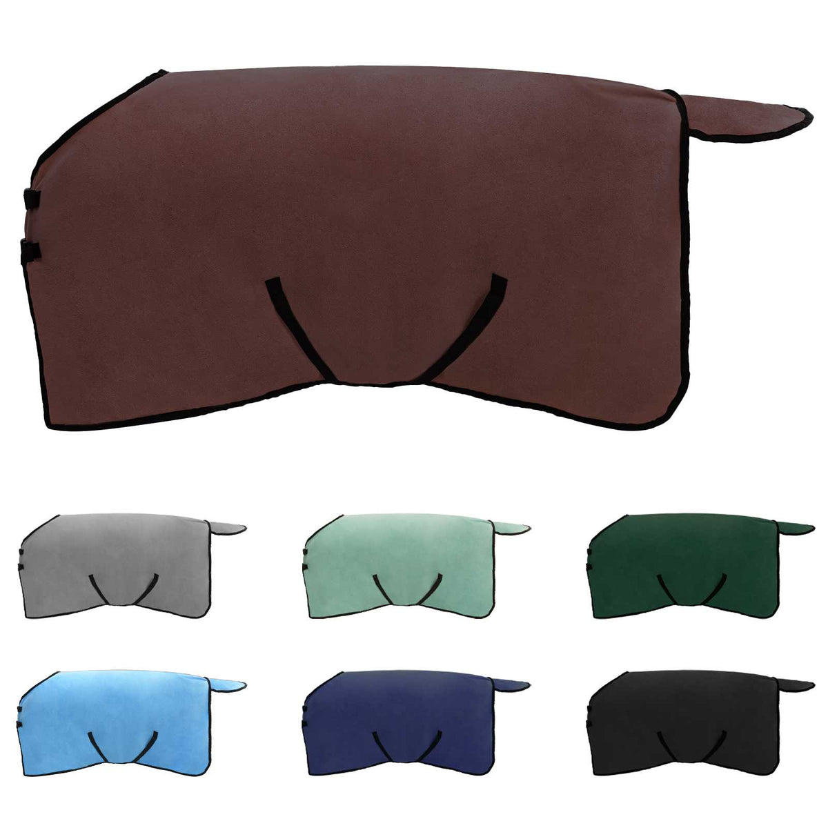 VidaXL Pferdedecke komplett aus dunkelbraunem Polyester