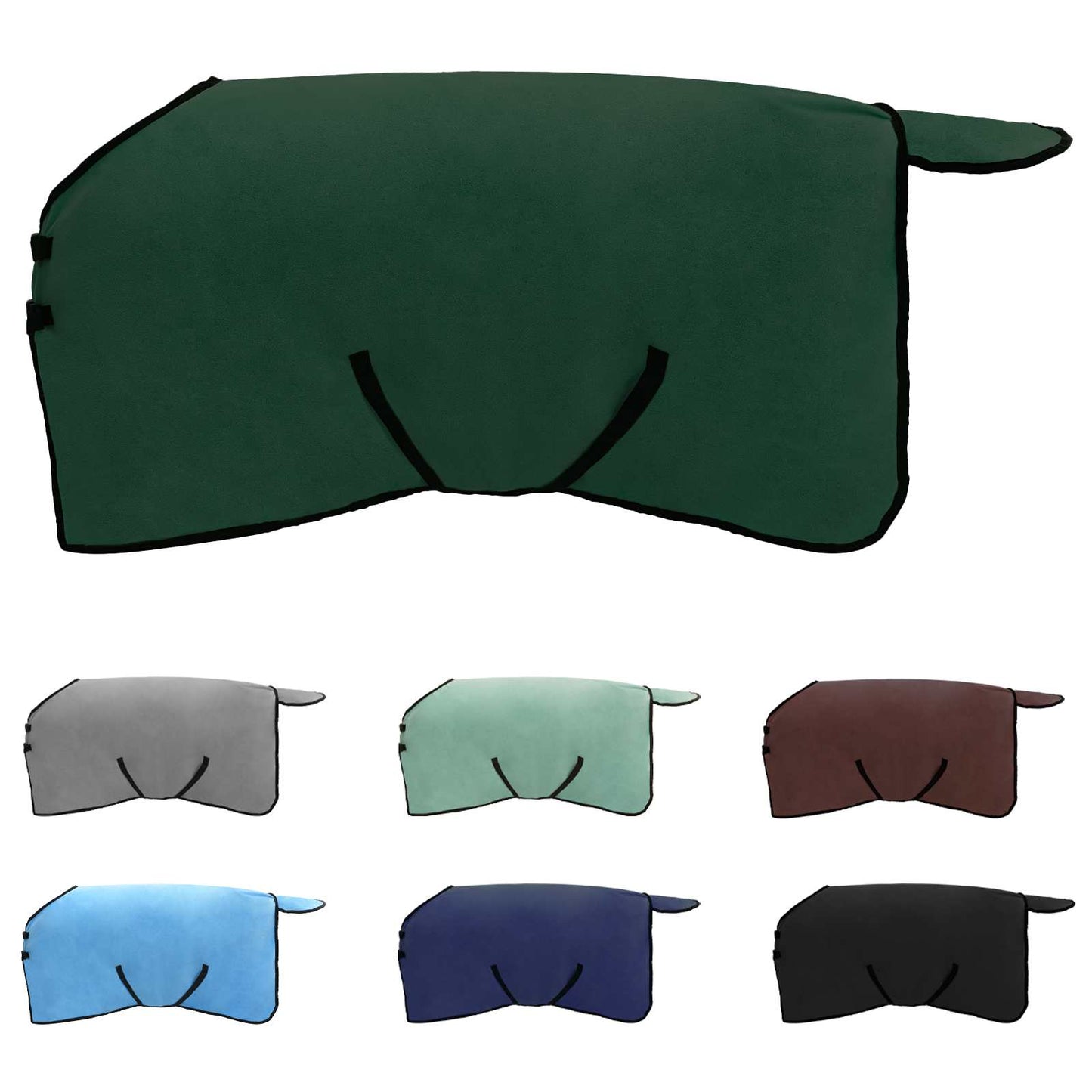VidaXL Pferdedecke komplett dunkelgrünes Polyester