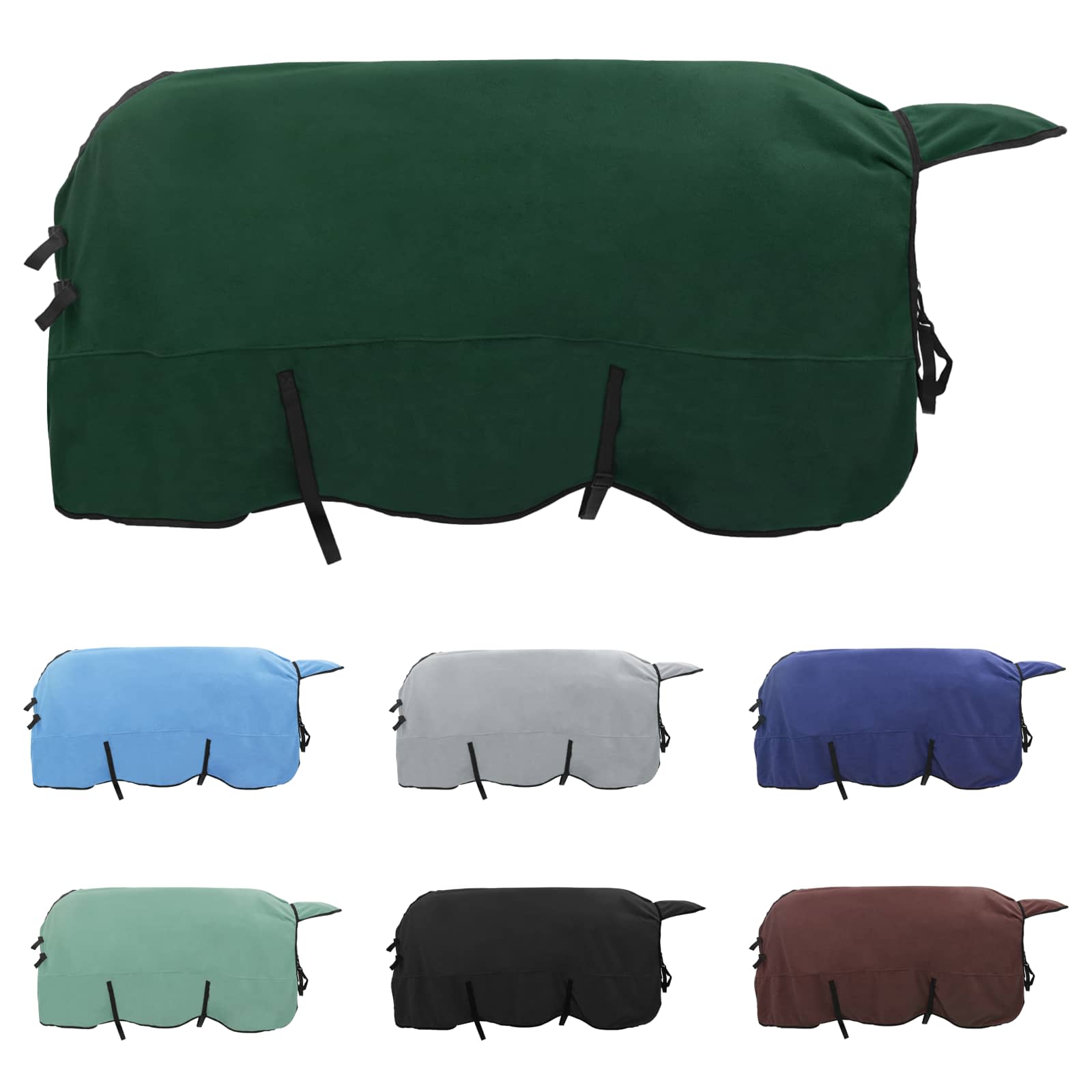 VidaXL Pferdedecke komplett dunkelgrünes Polyester