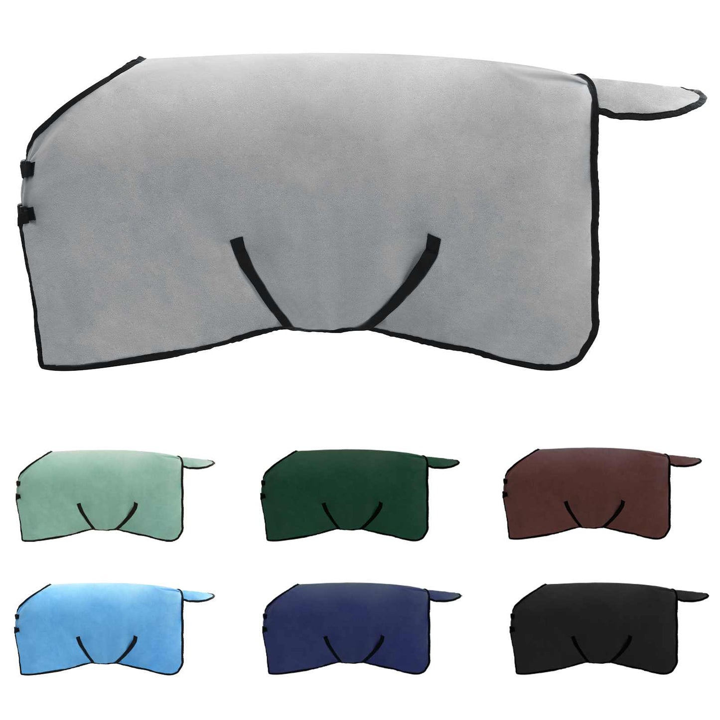 VidaXL Pferdedecke komplett aus hellgrauem und rosa Polyester