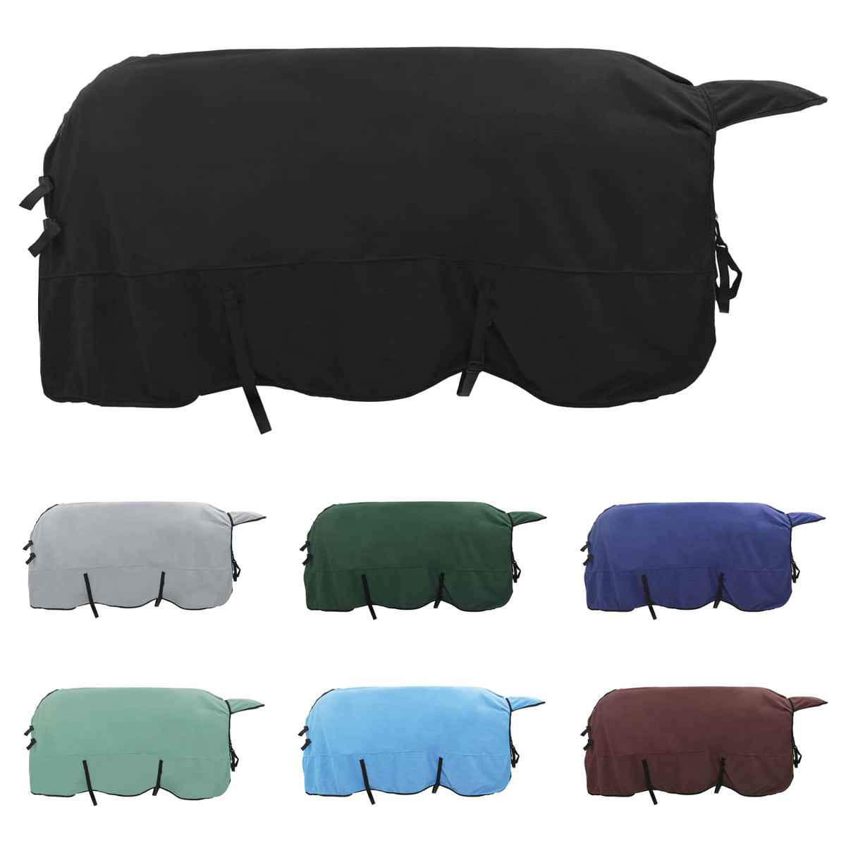 Vidaxxl Pferdedecke aus schwarzem Polyester