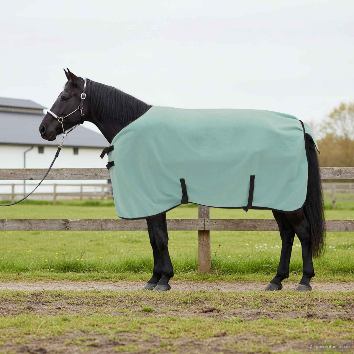 VidaXL Pferdedecke aus speziellem grünem Polyester