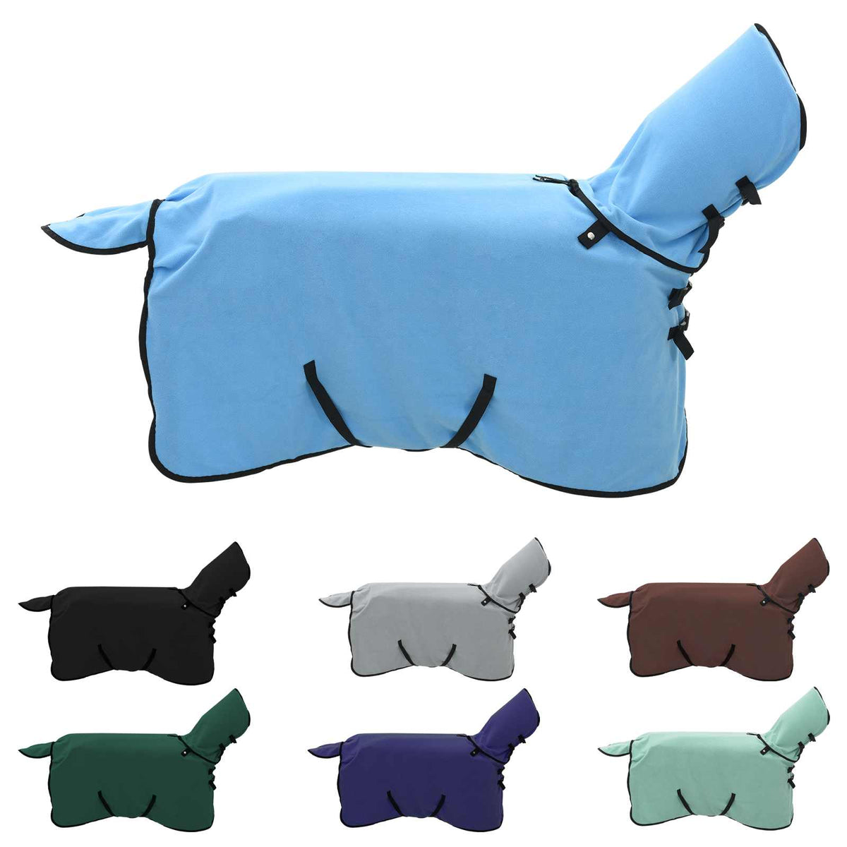Vidaxxl Pferdedecke, komplett aus Aqua-Polyester