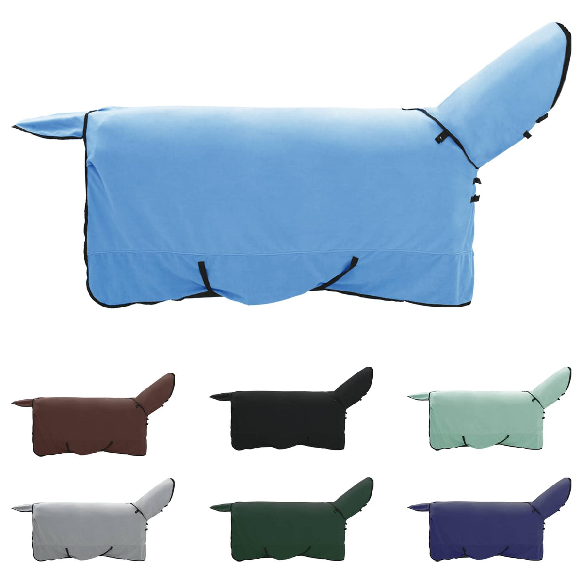 Vidaxxl Pferdedecke, komplett aus Aqua-Polyester