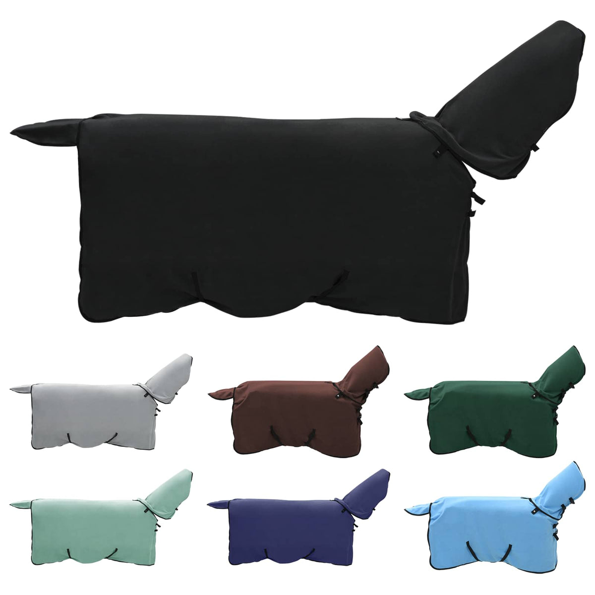 Vidaxxl Pferdedecke aus schwarzem Polyester