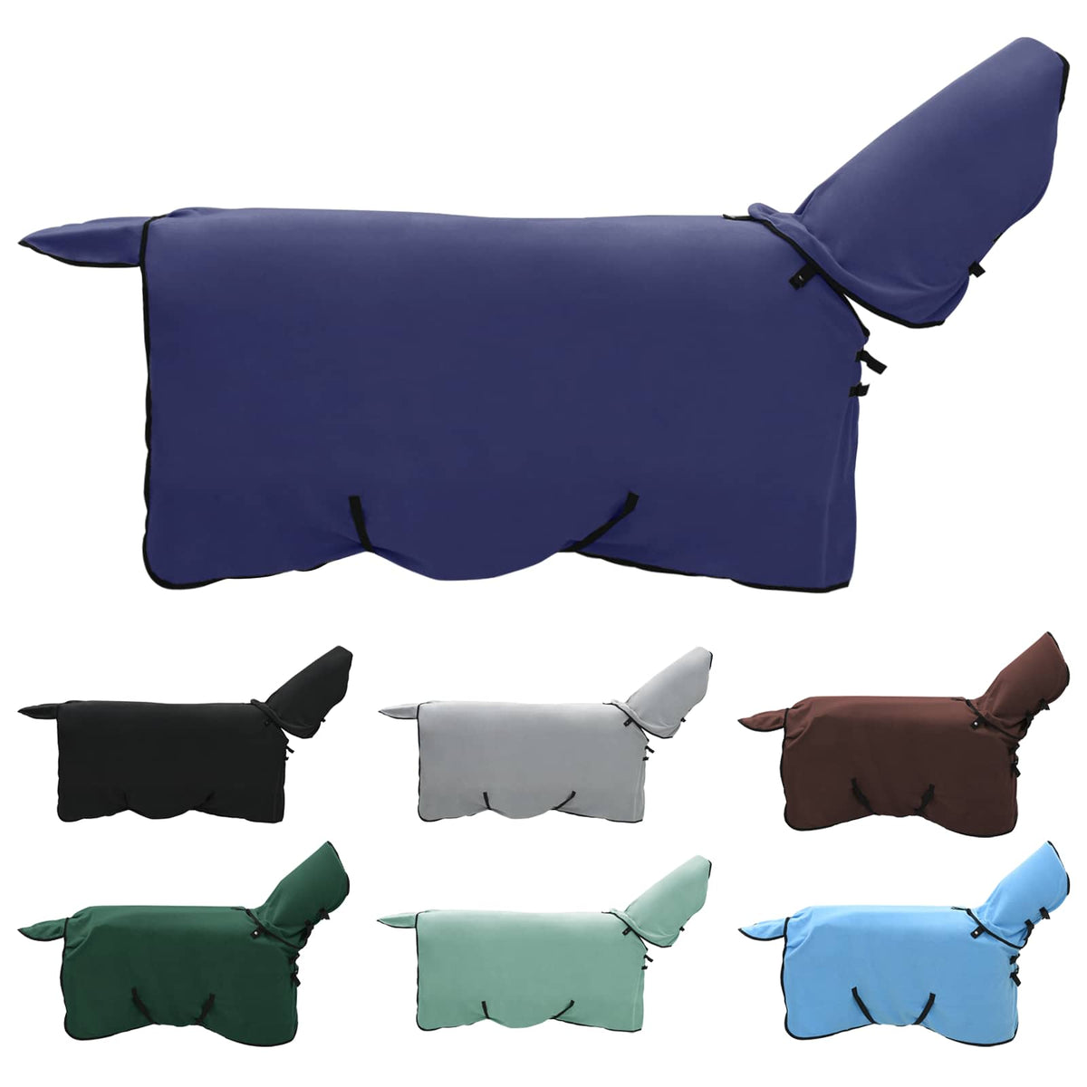 VidaXL Pferdedecke marineblaues Polyester