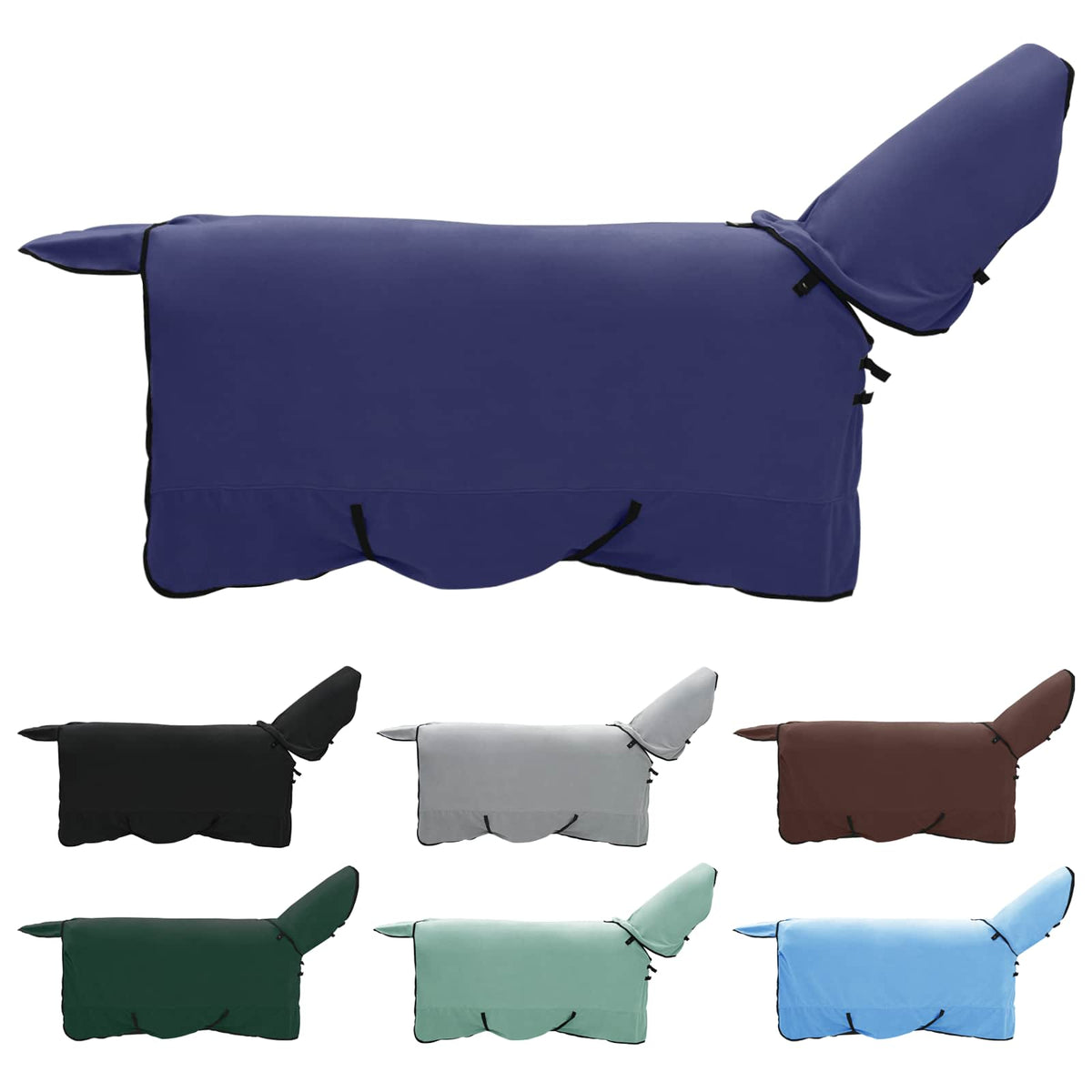 VidaXL Pferdedecke marineblaues Polyester
