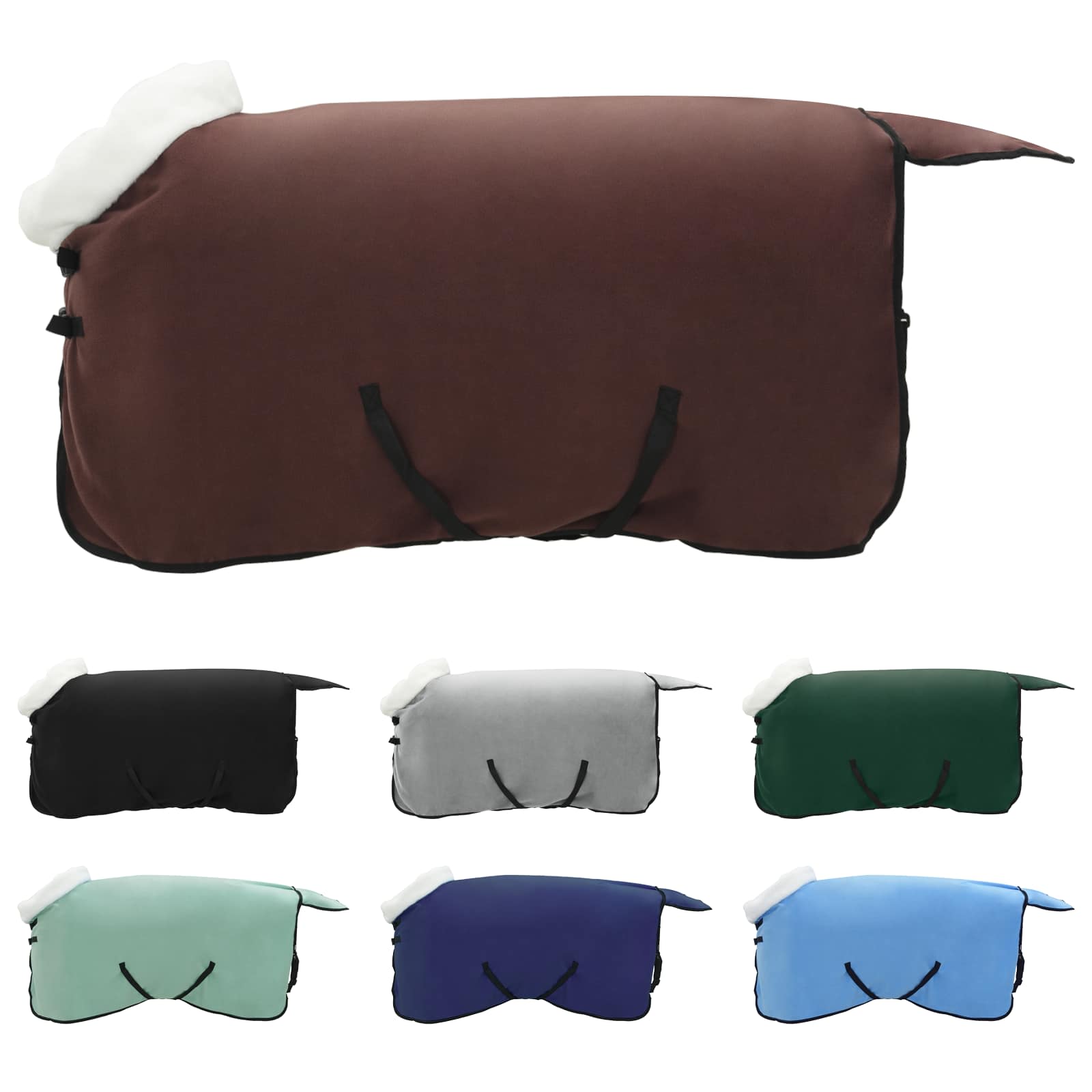 Vidaxx Pferdedecke komplett dunkelbraun 115 cm Polarfleece