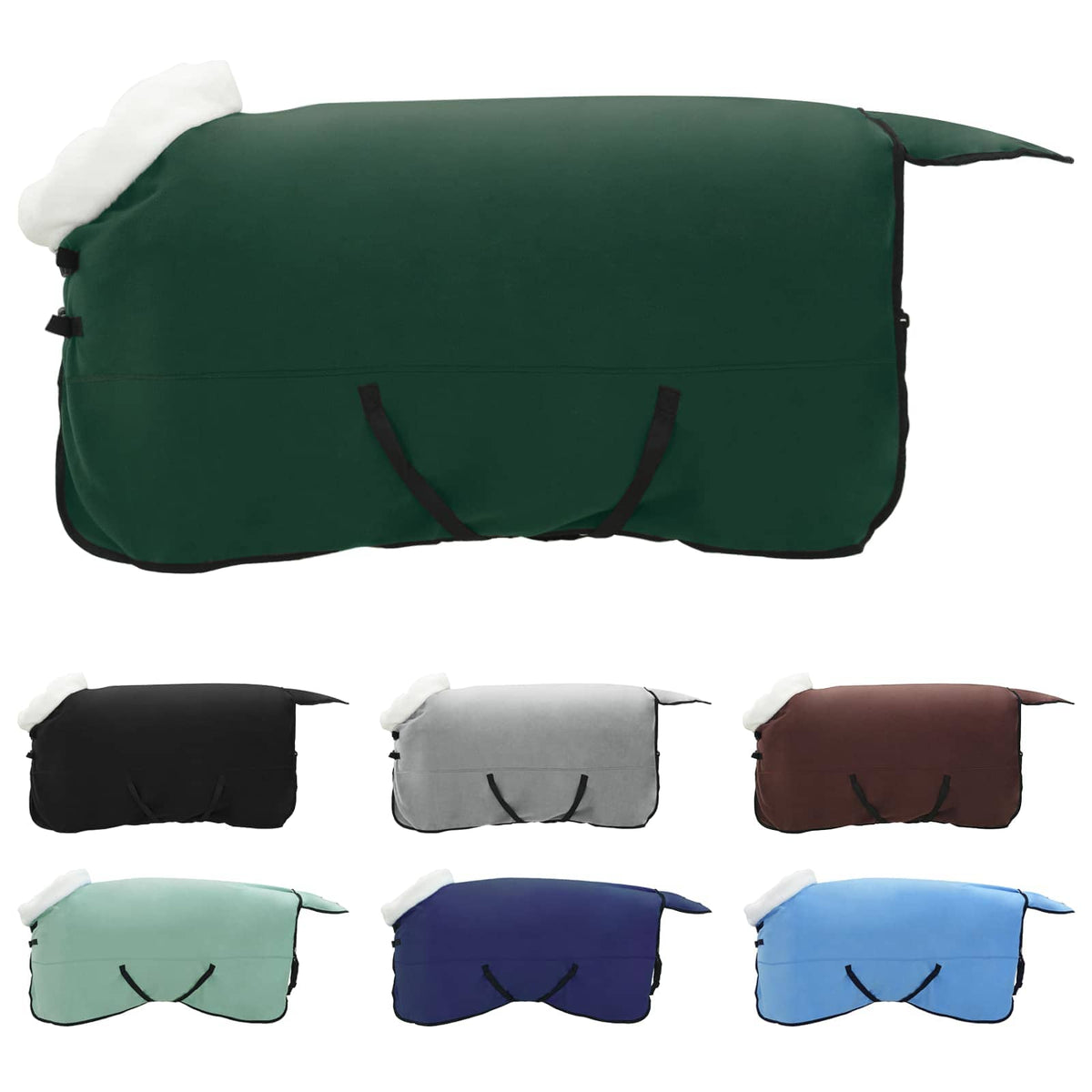 Vidaxx Pferdedecke komplett dunkelgrün 135 cm Polarfleece
