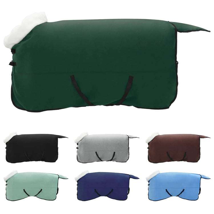 Vidaxx Pferdedecke komplett dunkelgrün 135 cm Polarfleece