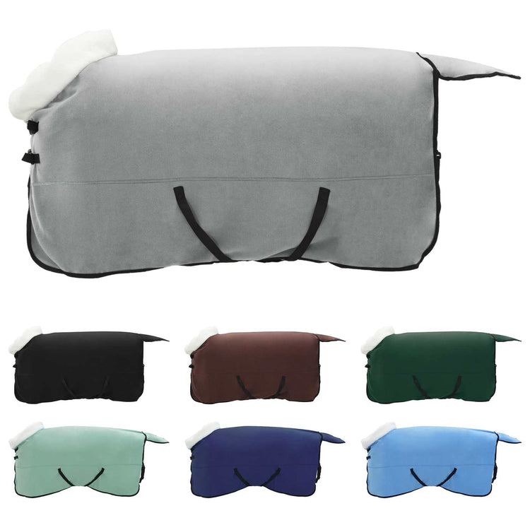 Vidaxx Pferdedecke komplett dunkelgrün 155 cm Polarfleece