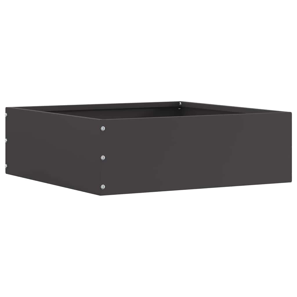 Vidaxx Gartenkante schwarz 40 x 40 x 13 cm Stahl