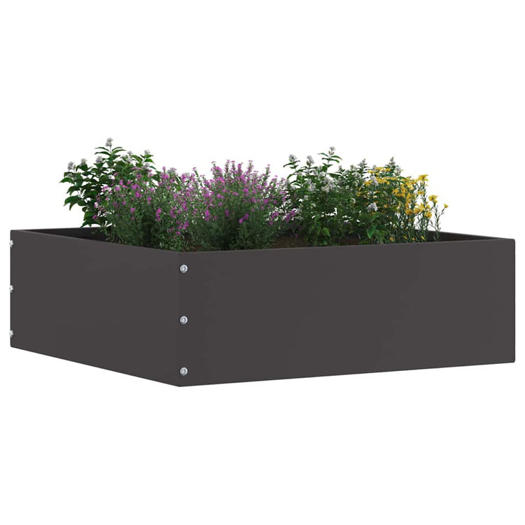 Vidaxx Gartenkante schwarz 40 x 40 x 13 cm Stahl