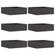 Vidaxl Gartenkante 6 Stück schwarz 40 x 40 x 13 cm Stahl