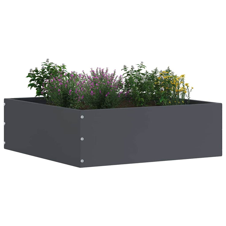 Vidaxl Gartenkante 6 Stück Anthrazit 40 x 40 x 13 cm Stahl