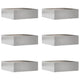 VidaXL Gartenkante 6 Stk. Silber 40 x 40 x 13 cm Edelstahl