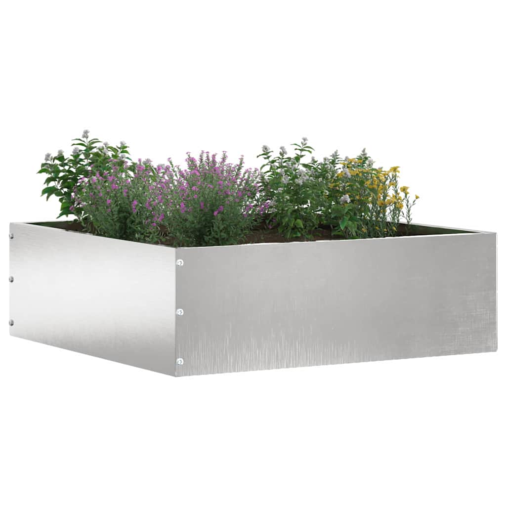 VidaXL Gartenkante 6 Stk. Silber 40 x 40 x 13 cm Edelstahl