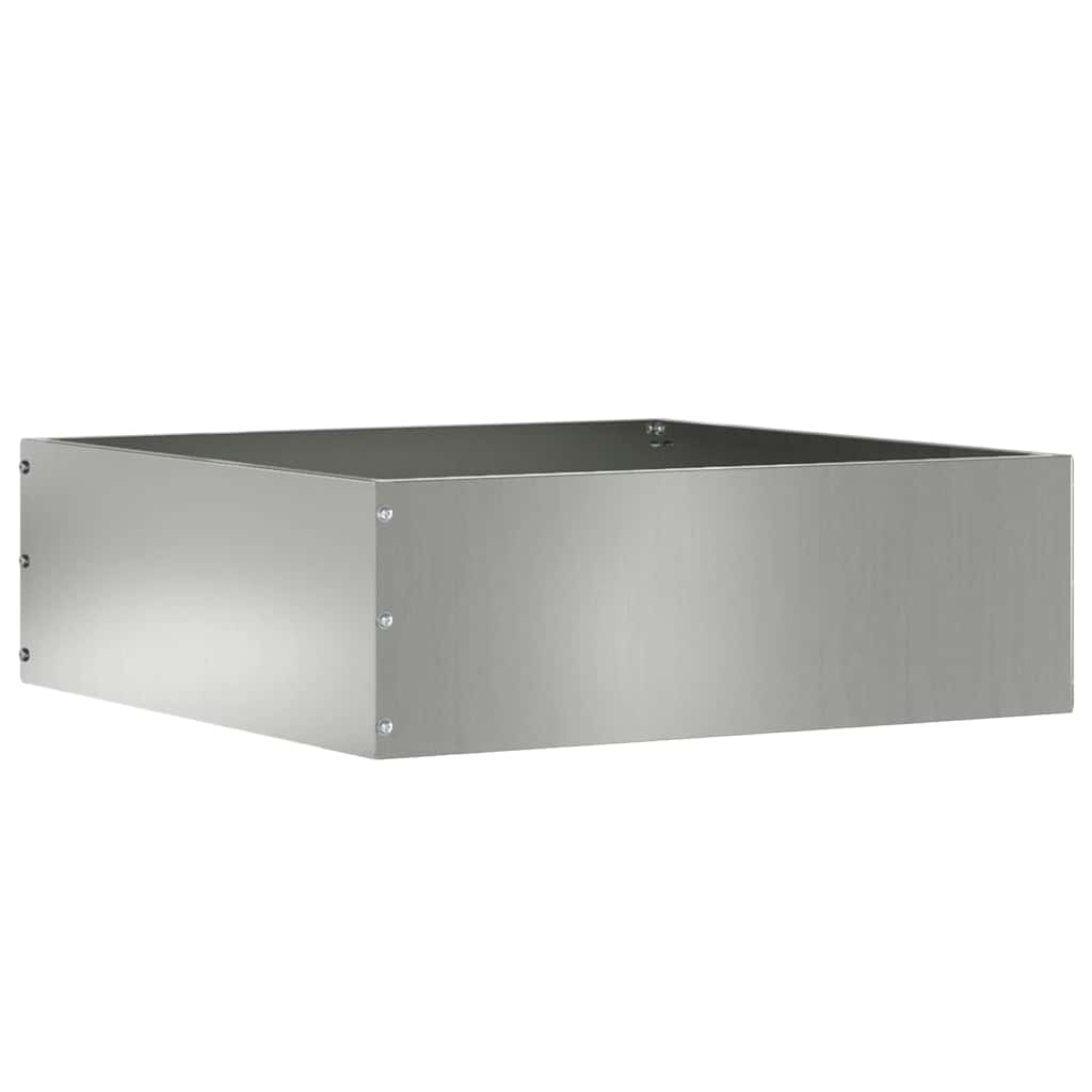 Vidaxl Gartenkante Silber 40 x 40 x 13 cm verzinkter Stahl