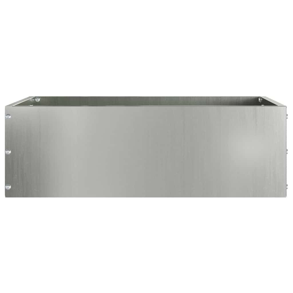 Vidaxl Gartenkante Silber 40 x 40 x 13 cm verzinkter Stahl