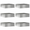 Vidaxl Gartenkante 6 Stück Silber 40 x 40 x 13 cm verzinkter Stahl
