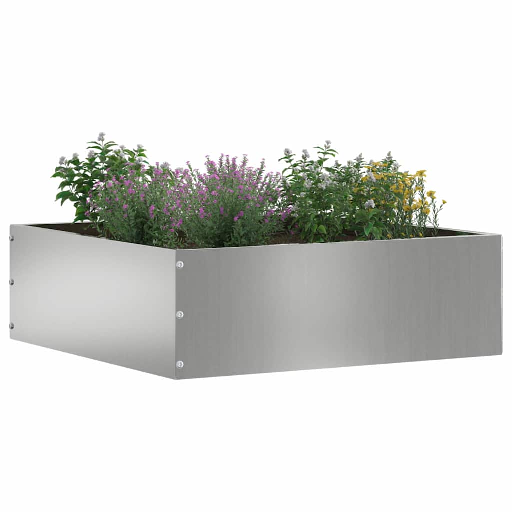 Vidaxl Gartenkante 6 Stück Silber 40 x 40 x 13 cm verzinkter Stahl