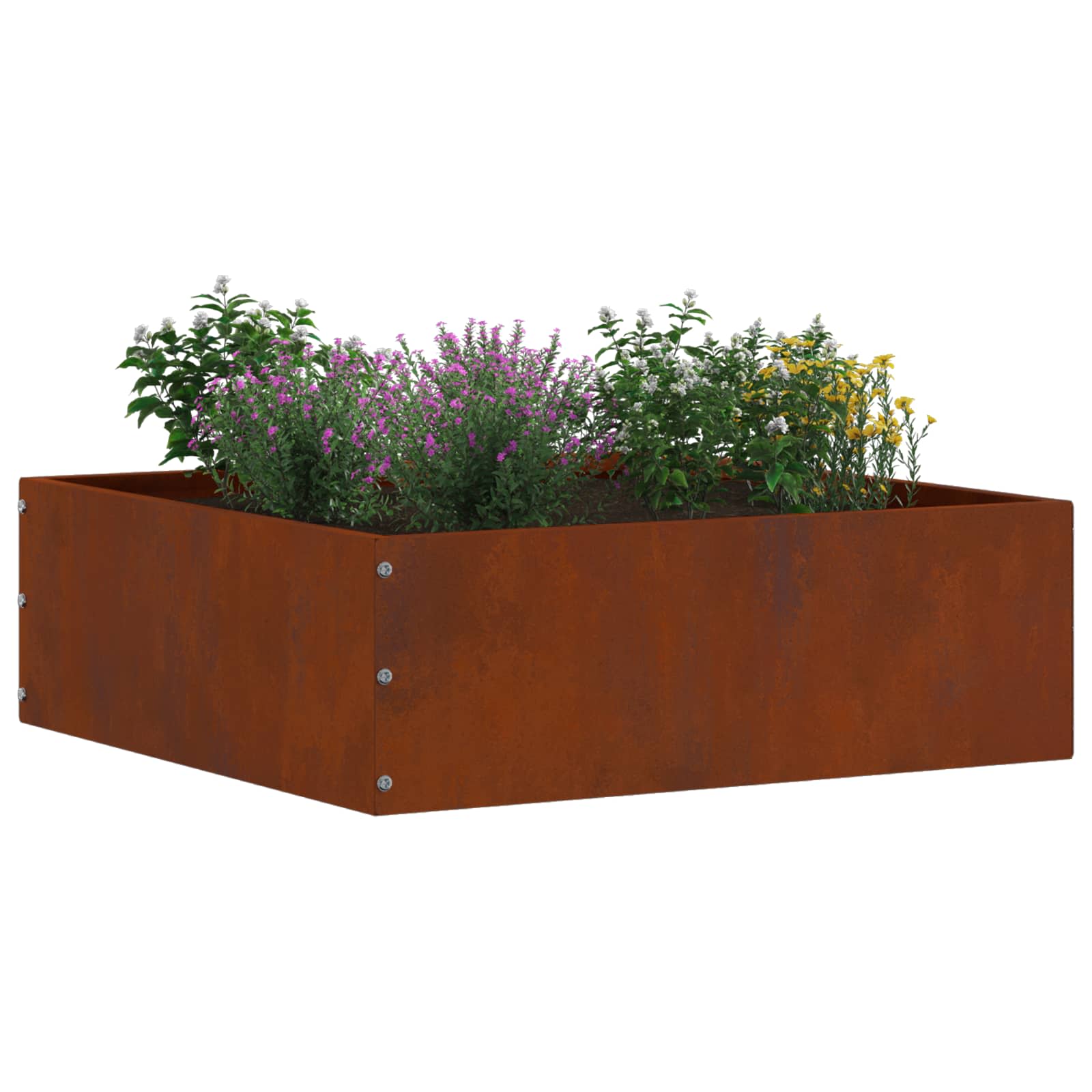 Vidaxl Gartenkante rostig 40 x 40 x 13 cm Cortenstahl