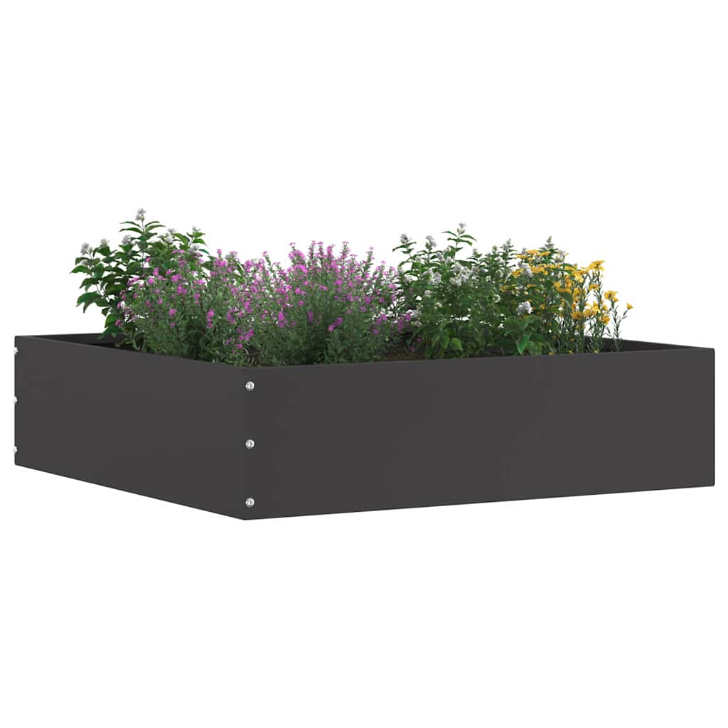 Vidaxx Gartenkante schwarz 50 x 50 x 13 cm Stahl