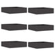 Vidaxl Gartenkante 6 Stück schwarz 50 x 50 x 13 cm Stahl