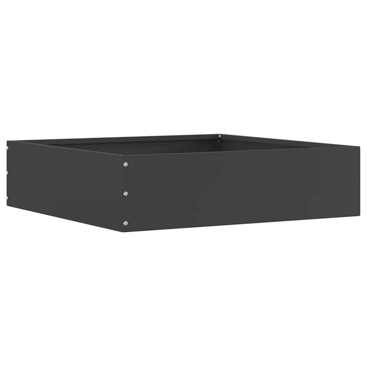 Vidaxl Gartenkante 6 Stück schwarz 50 x 50 x 13 cm Stahl