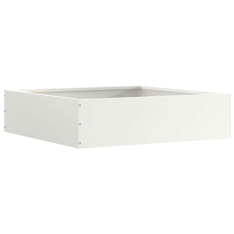 Vidaxxl Gartenkante 6 Stück weiß 50 x 50 x 13 cm Stahl