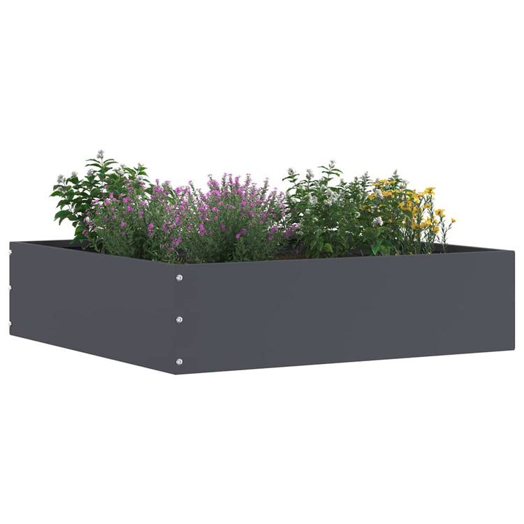 Vidaxl Gartenkante Anthrazit 50 x 50 x 13 cm Stahl