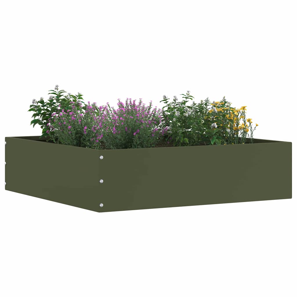 Vidaxx Gartenkante Olivgrün 50 x 50 x 13 cm Stahl