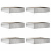 Vidaxl Gartenkante 6 Stück Silber 50 x 50 x 13 cm Edelstahl