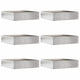 Vidaxl Gartenkante 6 Stück Silber 50 x 50 x 13 cm Edelstahl