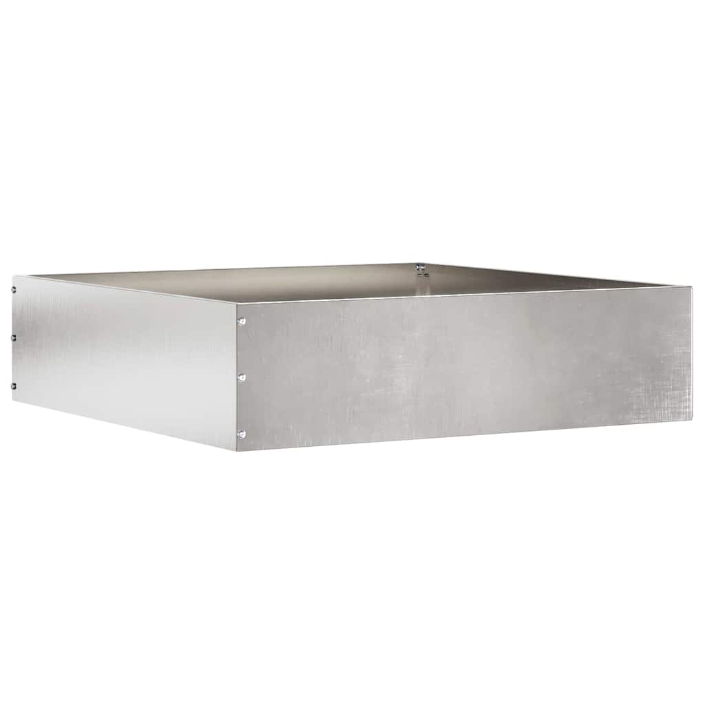 Vidaxl Gartenkante 6 Stück Silber 50 x 50 x 13 cm Edelstahl