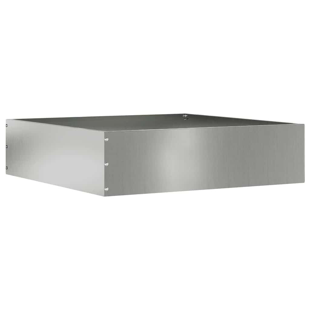 Vidaxl Gartenkante Silber 50 x 50 x 13 cm verzinkter Stahl