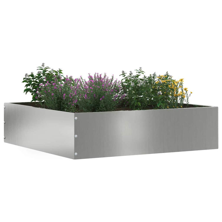Vidaxl Gartenkante 6 Stück Silber 50 x 50 x 13 cm verzinkter Stahl