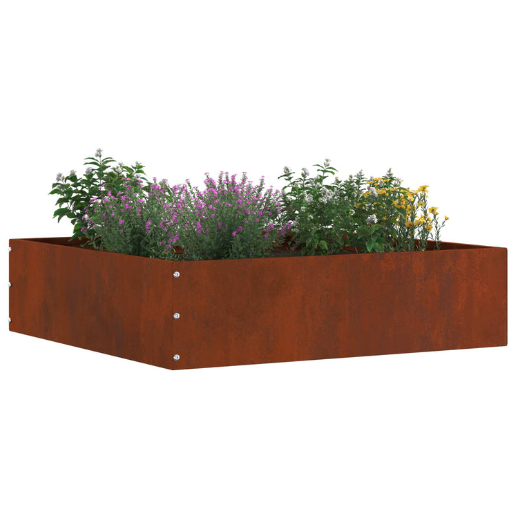 Vidaxl garden edge 6 pcs rusty 50 x 50 x 13 cm corten steel