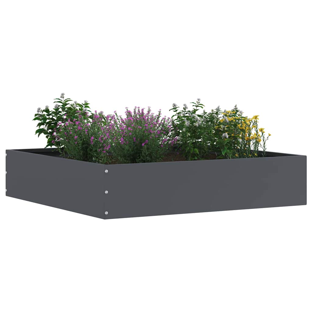 Vidaxl Gartenkante Anthrazit 60 x 60 x 13 cm Stahl