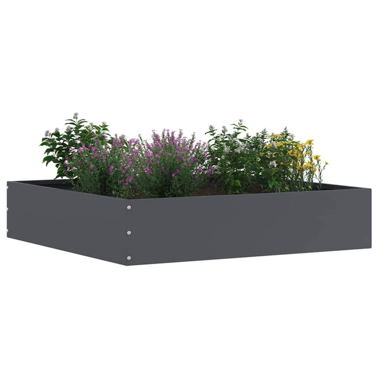 Vidaxl Gartenkante Anthrazit 60 x 60 x 13 cm Stahl